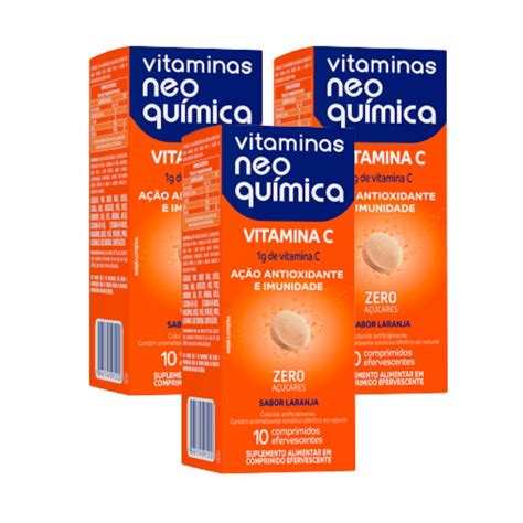 Kit Vitamina C Efervescente Centrotabs Neo Qu Mica Comprimidos