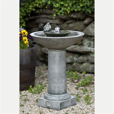 Aya Tall Pedestal Bird Bath Water Fountain Kinsey Garden Decor