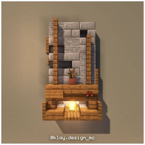 Fireplace Minecraft Designs Minecraft Room Minecraft Blueprints