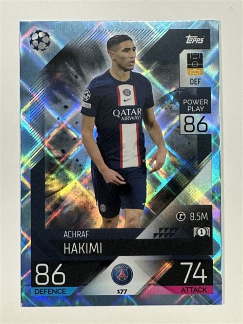 Achraf Hakimi Base Crystal Foil Parallel Paris Saint Germain