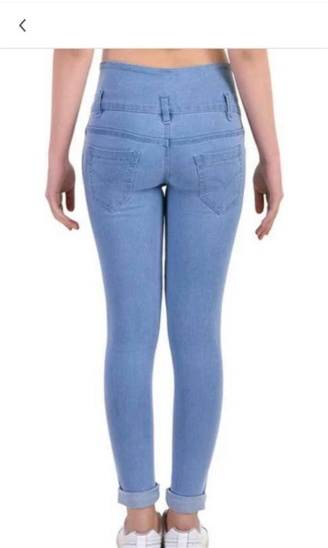 High Waist Slim Fit Strechble Jeans Womens Fashion Bottoms Jeans