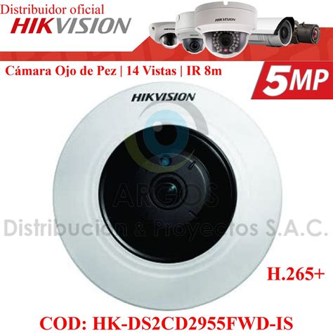Ojo De Pez Ip 5mp Wdr 120 Db 14 Tipo De Vistas Ir 8m Poe Slot