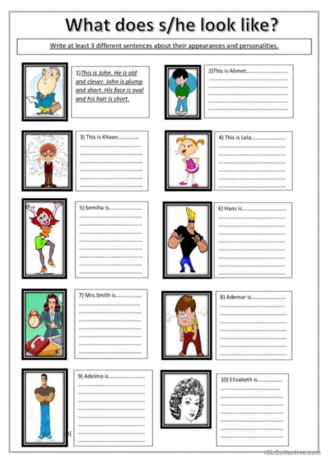 Appearance And Personality English Esl Worksheets Pdf Doc