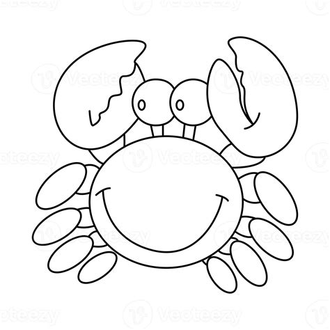 Crab outline vector cartoon design on transparent background 9377838 PNG