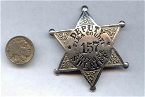 Obsolete Retired Pima County Arizona Deputy Sheriff Badge 157, Genuine ...