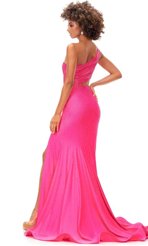 Ashley Lauren 11337 Asymmetric Neck Mermaid Prom Gown Couture Candy