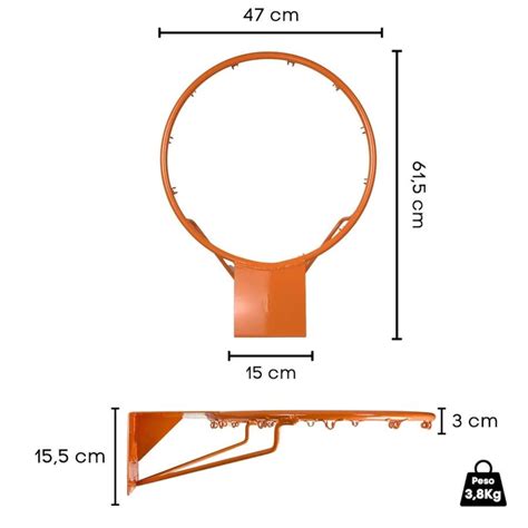 Aro De Basquete Cesta Tamanho Oficial Rede Pista E Campo Centauro