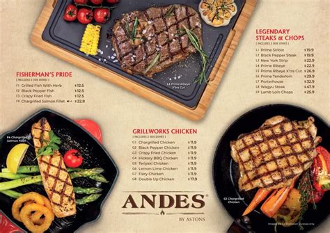 Andes By Astons Singapore Menu Prices Updated Apr 2024