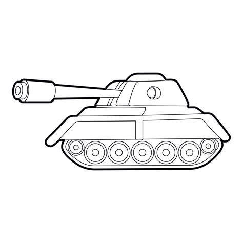 Tank icon, outline style 14738682 Vector Art at Vecteezy