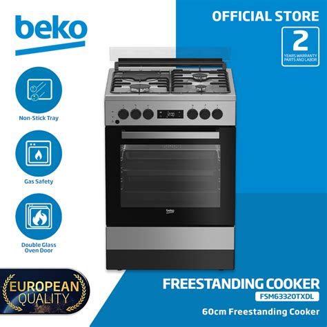 Beko Freestanding Cooker Cm Gas Hotplate Burner Gas Electric