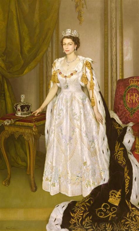 Coronation Portrait Of Queen Elizabeth Ii Of England Circa 1953 54