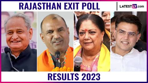 Rajasthan Exit Poll 2023 Results By Abp Cvoter Aaj Tak Axis My India