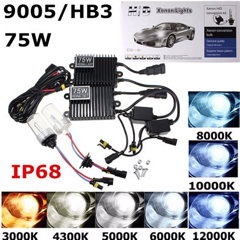 75W 9005 HB3 Carro escondido Kit Xenon Lâmpada Balastro Conjunto