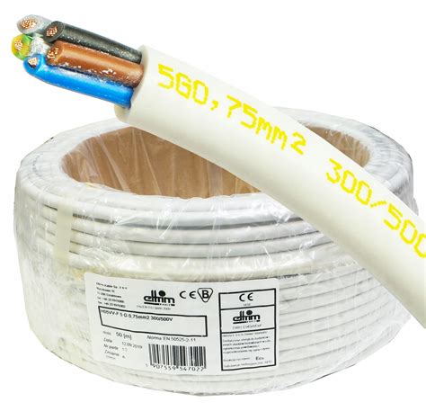 PRZEWÓD kabel OWY 5x0 75mm Linka CU biały CU 50m 008738 Cena