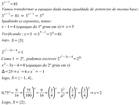 Equações Exponenciais