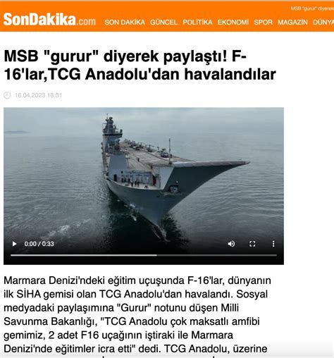 Tcg Anadolu U Ak Gemisi Mi F Lar U Abiliyor Mu Tolga Zbek