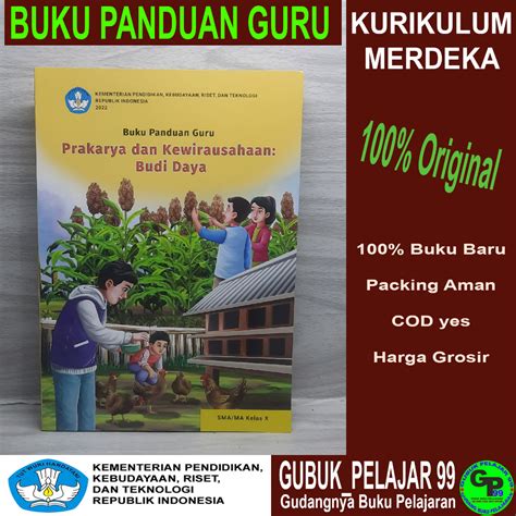 Jual Buku Panduan Guru Prakarya Dan Kewirausahaan Budi Daya X Untuk