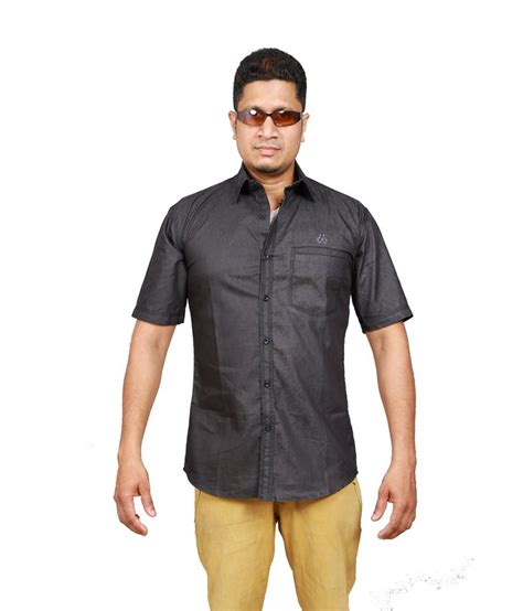 Xxx Hot Stuff Black Percent Cotton Slim Shirt Buy Xxx Hot Stuff Black Percent Cotton