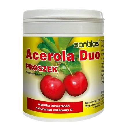 Sanbios Acerola Duo Proszek Naturalna Witamina C 200g 7746796156