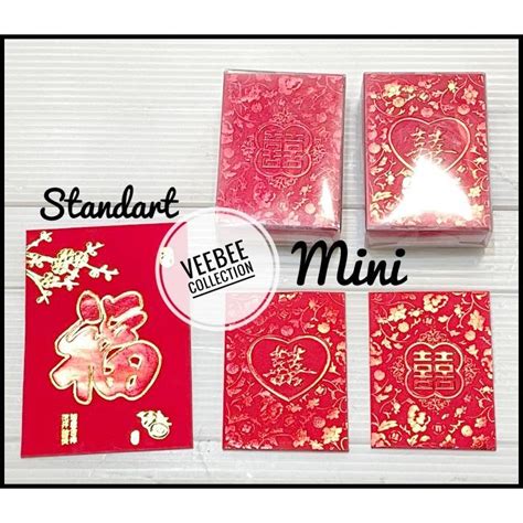 Jual Angpao Mini Netral Fu Shuangxi Amplop Imlek Angpao Kawinan Mini