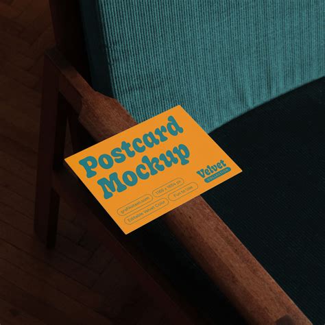 A5 Postcard Mockup 02 Velvet Collection Grafik Stash