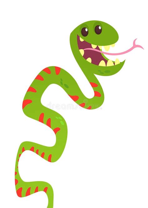 Funny Snake cartoon stock illustration. Illustration of fear - 24379031