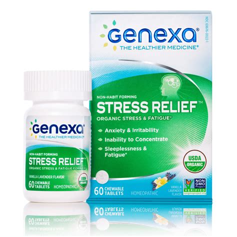 Genexa Homeopathic Stress & Anxiety Relief Chewable Tablets, 60 Ct ...