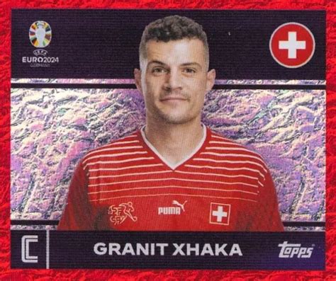 Topps Uefa Euro Sticker Swiss Edition Sui Granite Xhaka Captain