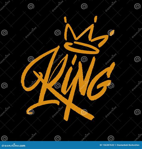 King Ink Hand Lettering Modern Brush Calligraphy Stock Vector