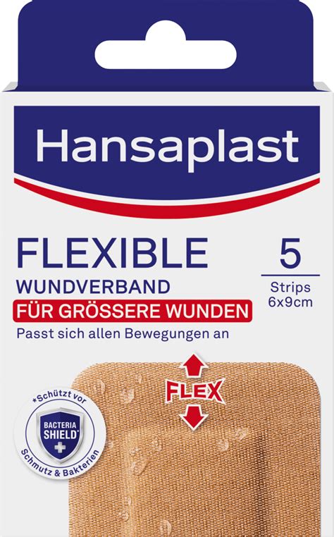 Hansaplast Flexibler Wundverband 6x9 Cm 5 St Dauerhaft Günstig