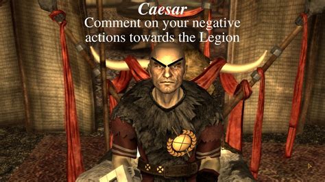 Fallout New Vegas Caesar commente vos actions négatif envers la Légion