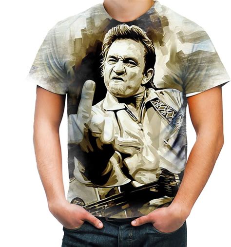 Camisa Camiseta Cantor Johnny Cash Hd Produtos Elo