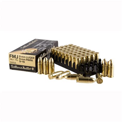 Sellier Bellot Handgun Mm Luger Ammo Rounds