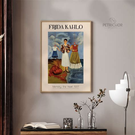 Frida Kahlo Art, Home Wall Decor, Mid Century Art, Memory the Heart ...