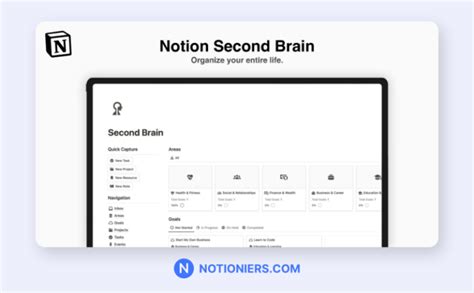 Best Second Brain Notion Templates Notioniers