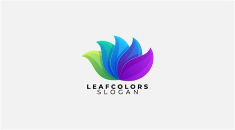 Premium Vector Gradient Leafs Vector Logo Design Illustration