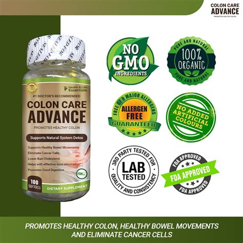 COLON CARE ADVANCE SUPPORTS HEALTHY BOWEL MOVEMENTS SUPPORTS COLON