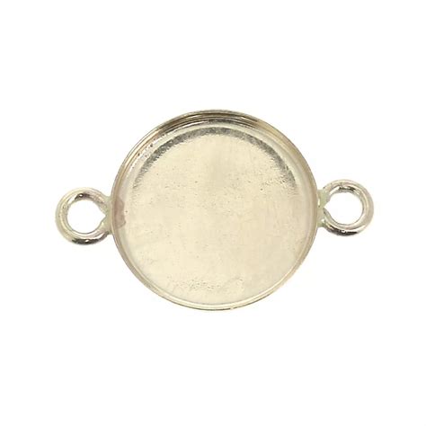 Intercalaire Serti Rond Pour Cabochon Fond Plat 10 Mm Gold Filled Or