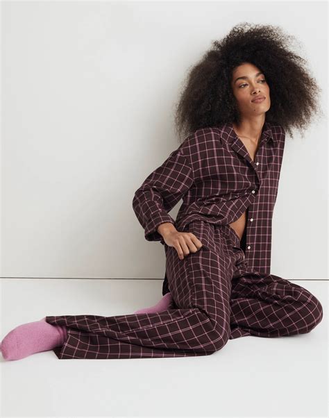 Plaid Flannel Pajama Set