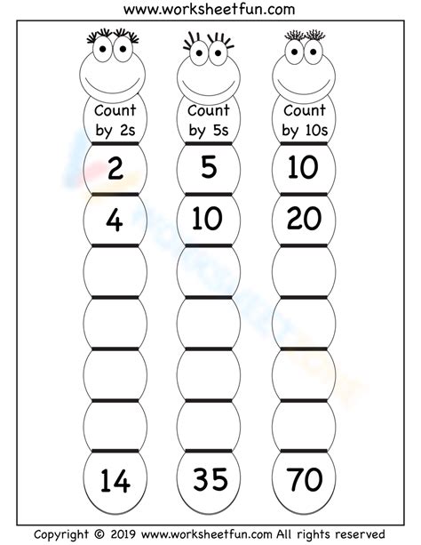 Skip Counting Packet S S S S And S Worksheet Printables