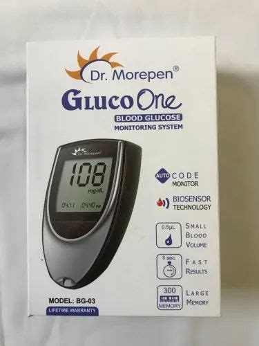 25 Mmol L Dr Morepen BG 03 Blood Glucose Meter For Personal At Rs 180