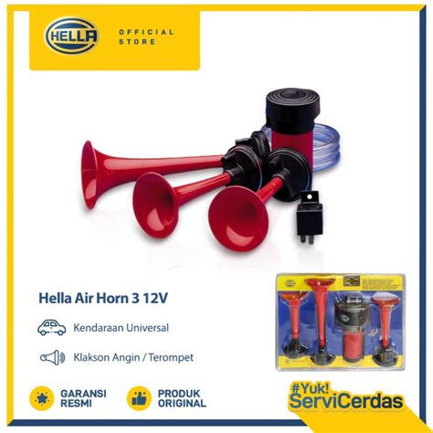 Jual Terompet Klakson Mobil Telolet 12V HELLA AIR HORN SET 3 Shopee