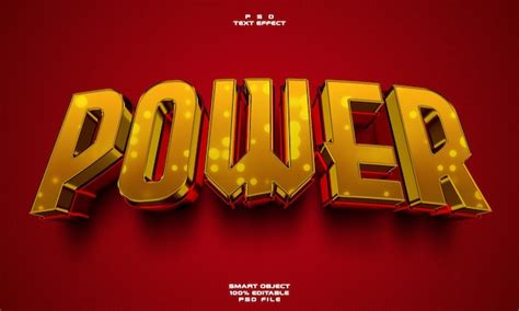 Premium Psd Power D Editable Text Effect