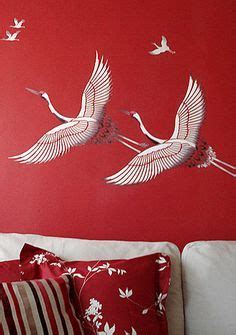 Large Flying Cranes Stencil Henny Donovan Motif Large Flying Cranes