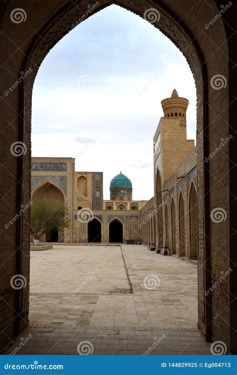 Kalon Mosque And Minaret Bukhara Uzbekistan Stock Image Image Of