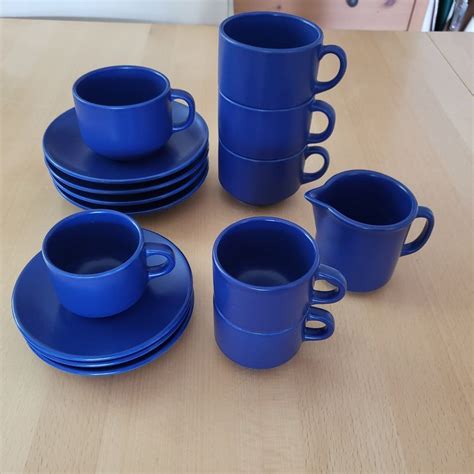 R Ssler Kaffeetassen Espressotassen Cremiere Blau Matt Kaufen