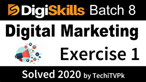 Digiskills Digital Marketing Exercise No Batch Hands On