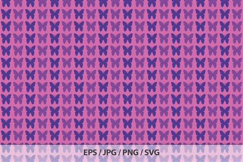 Small Blue And Purple Butterfly Seamless Pattern