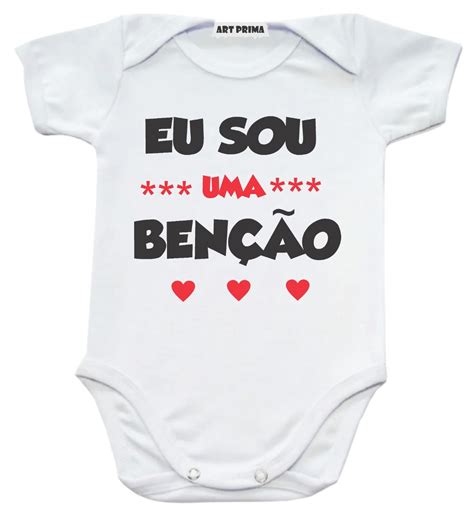 Roupa Recém Nascido Body Bebê Personalizado Sou Uma Benção Elo7