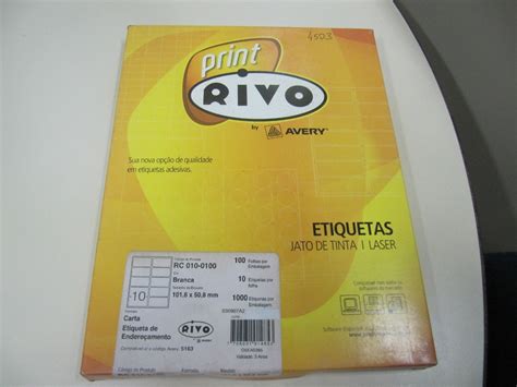 Etiqueta Avery Rc 010 1000 101 6 X 50 8mm Cx 1000 Etiquetas R 29 00